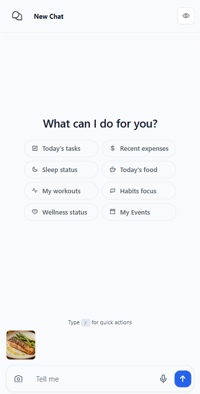 Food image in AI chat