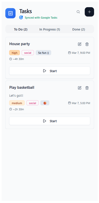 Expert Chase tasks on mobile