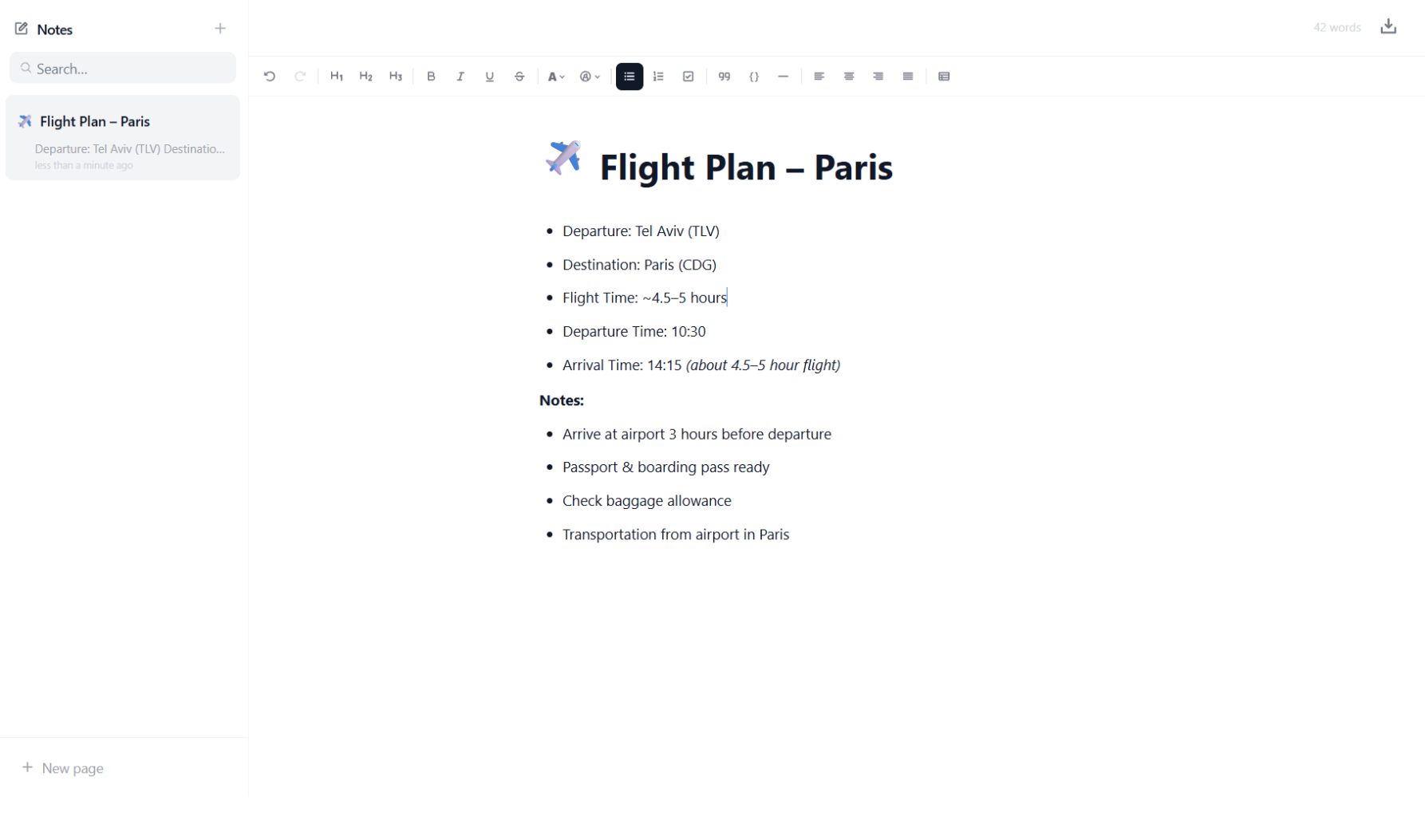 Expert Chase notes on desktop