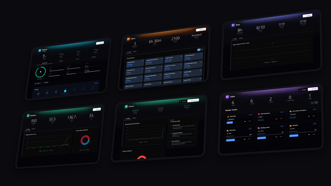Life OS — dark mode