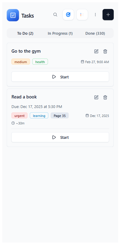 Expert Chase tasks on mobile